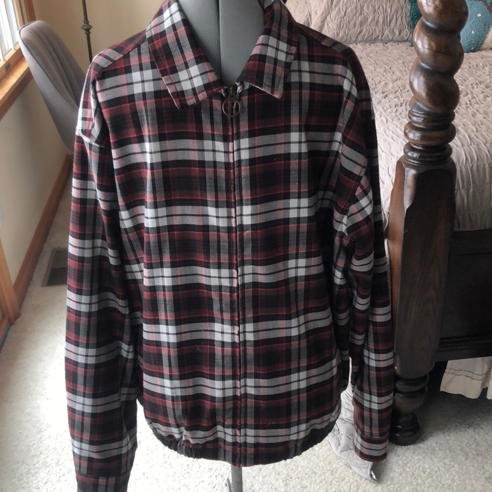 Urban Outfitters flannel bomber jacket